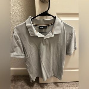Hugo Boss Polo, Mens, Large, Light Grey